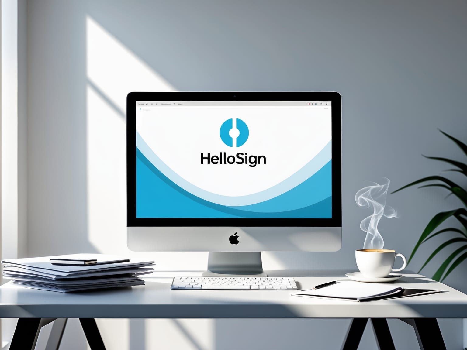 a computer on a desk